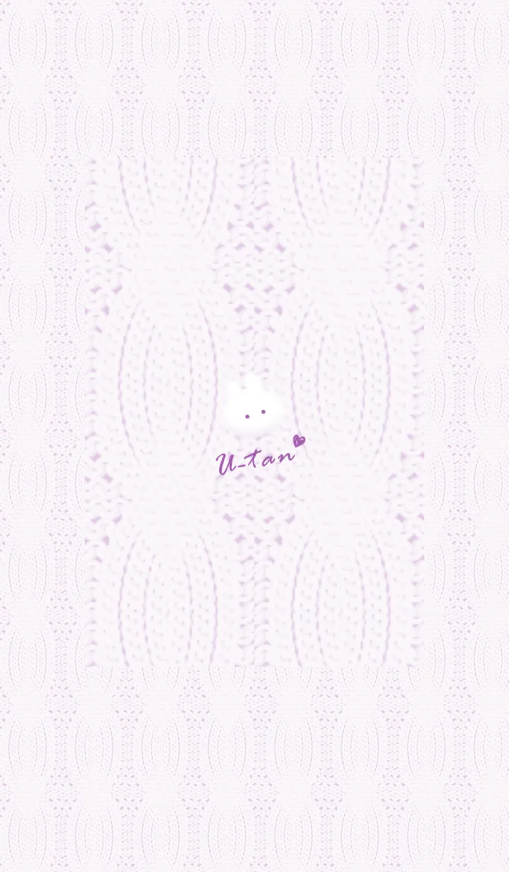 [LINE着せ替え] Rabbit and Knit pinkPurple12 _1の画像1
