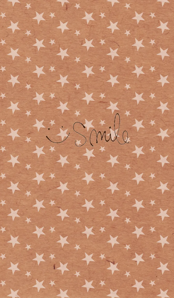 [LINE着せ替え] クラフト紙白星 スマイル30の画像1