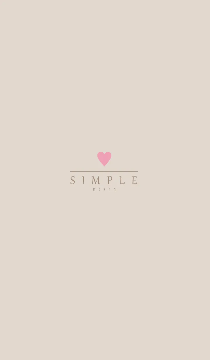 [LINE着せ替え] DUSKY BEIGE.SIMPLE -HEART- 20の画像1