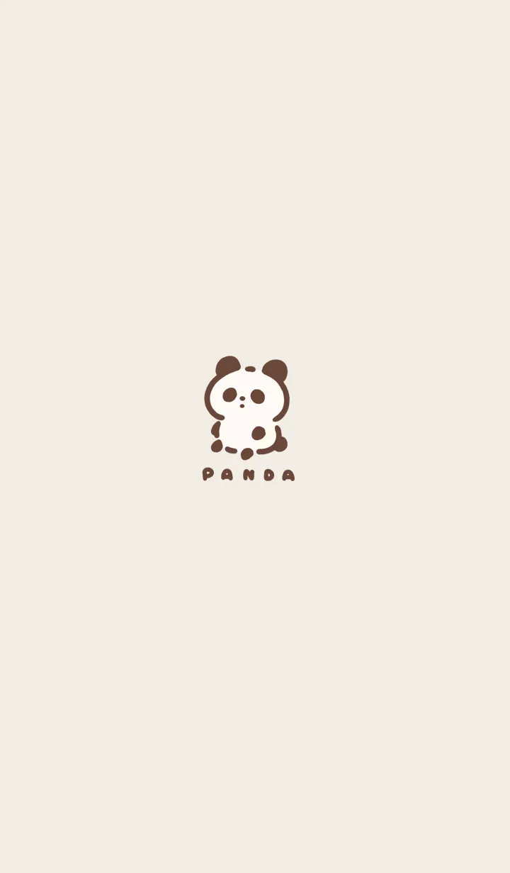 おすわりパンダ /ベージュのLINE着せ替え