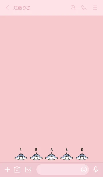 [LINE着せ替え] ピンク : チビサメの大群の画像3