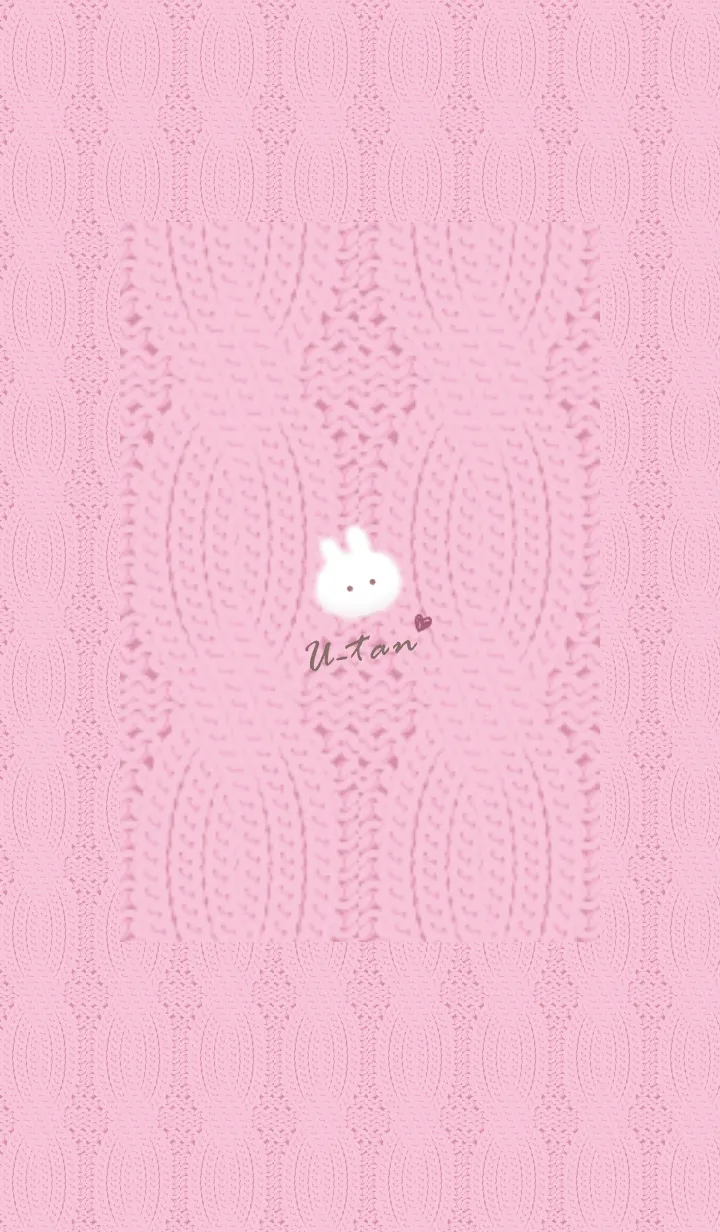 [LINE着せ替え] ～うさぎとニット2♥ピンク18_1～の画像1