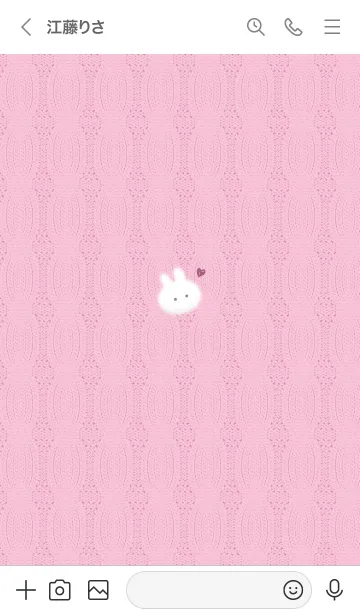[LINE着せ替え] ～うさぎとニット2♥ピンク18_1～の画像3
