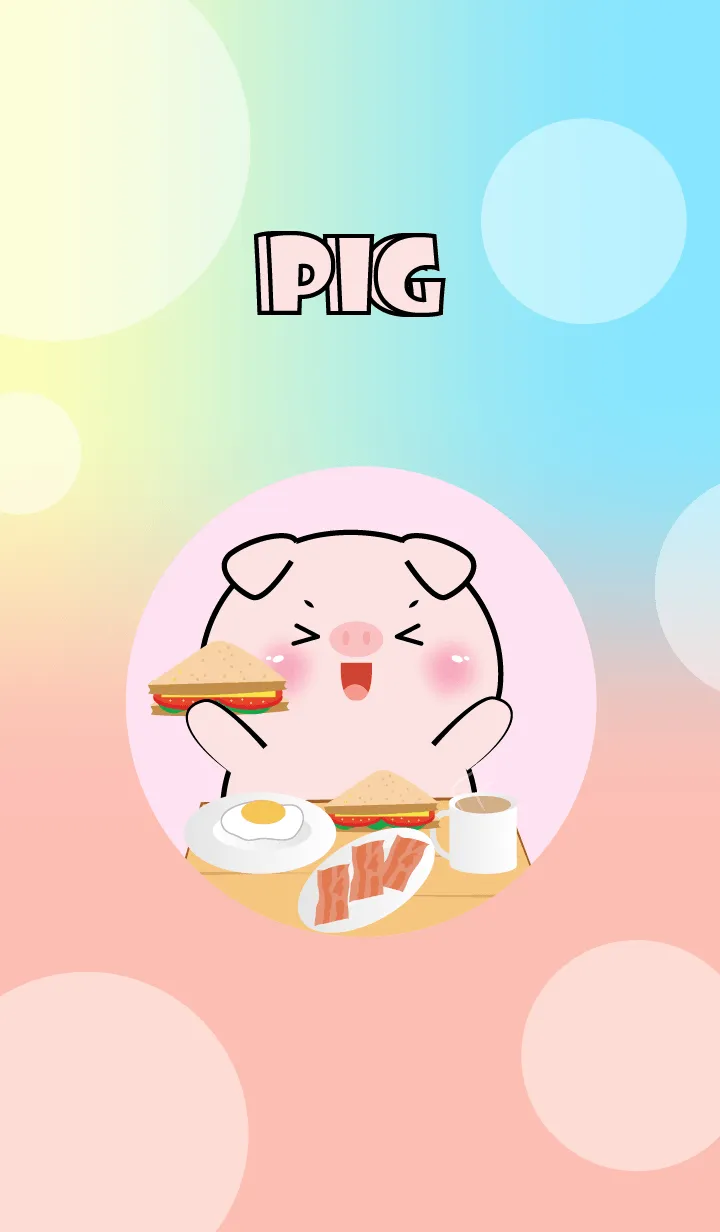 [LINE着せ替え] Make Breakfast With  Pig Theme (JP)の画像1