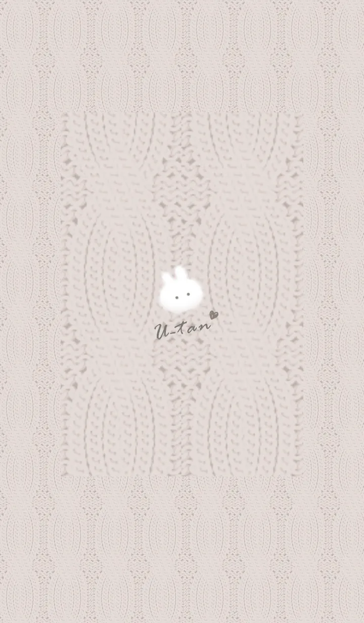 [LINE着せ替え] ～うさぎとニット2♥ブラウン40_1～の画像1
