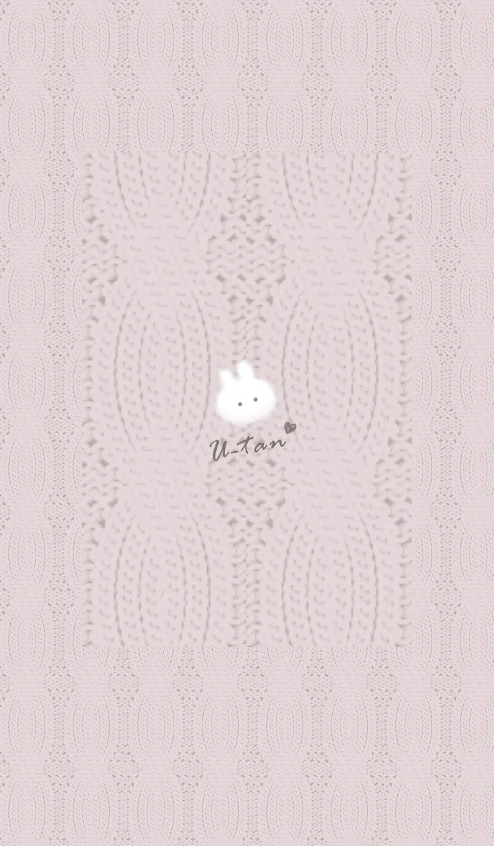 [LINE着せ替え] ～うさぎとニット2♥ピンクグレー39_1～の画像1