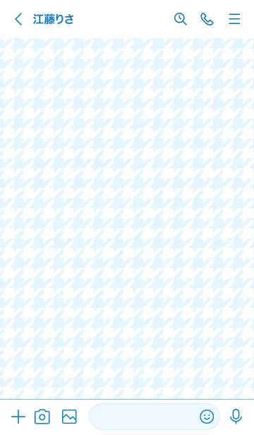 [LINE着せ替え] 千鳥格子(白×青)の画像3