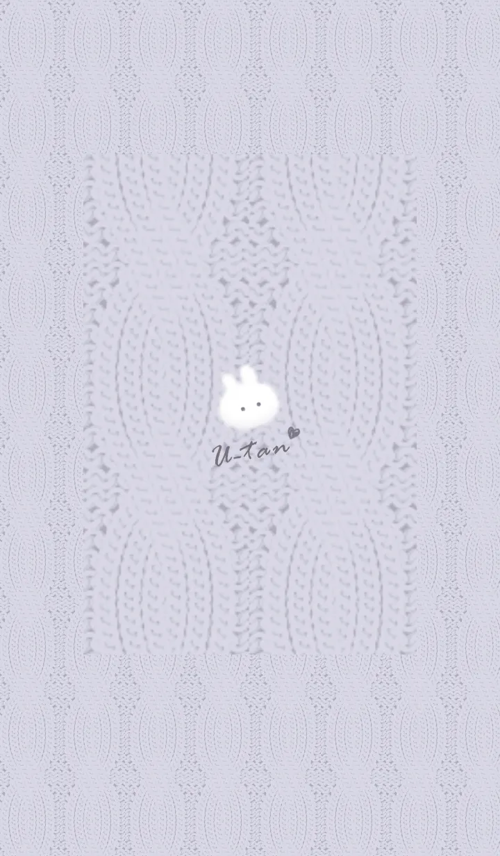 [LINE着せ替え] ～うさぎとニット2♥パープルグレー36_1～の画像1
