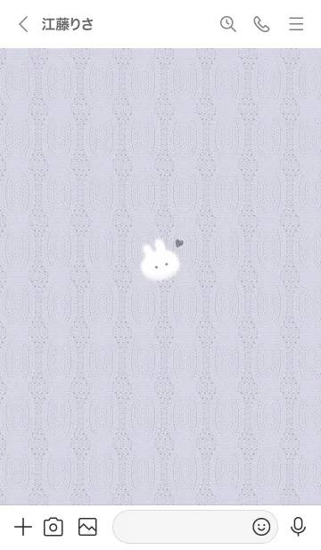 [LINE着せ替え] ～うさぎとニット2♥パープルグレー36_1～の画像3
