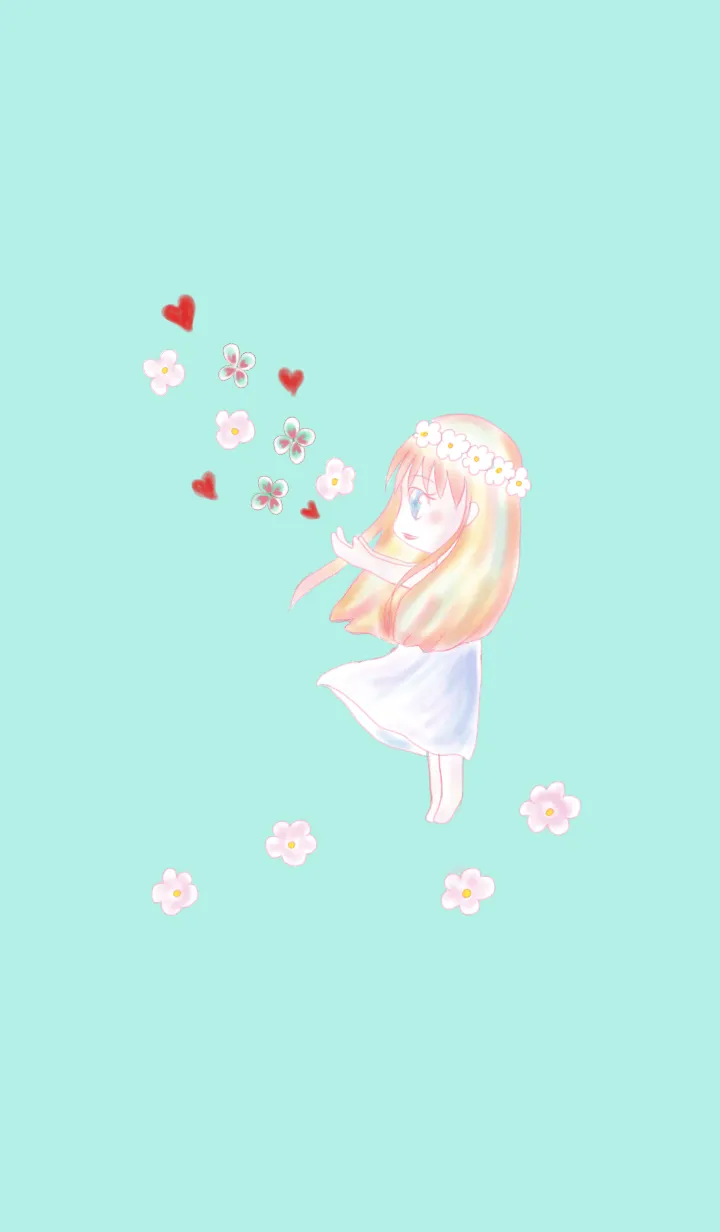 [LINE着せ替え] 水彩ガール -Pair-の画像1