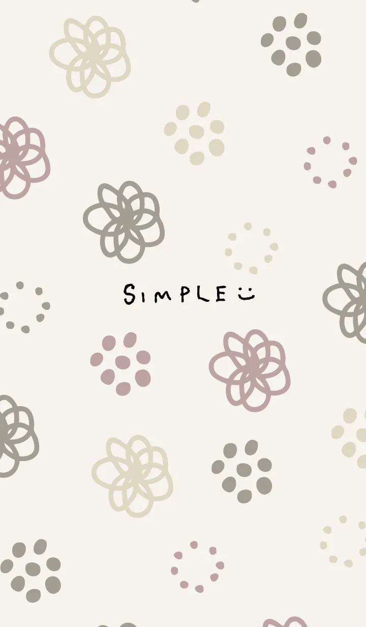 [LINE着せ替え] 手書き お花 時々水玉24の画像1