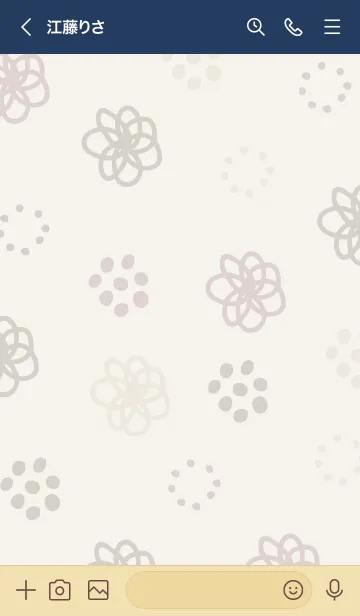 [LINE着せ替え] 手書き お花 時々水玉24の画像3