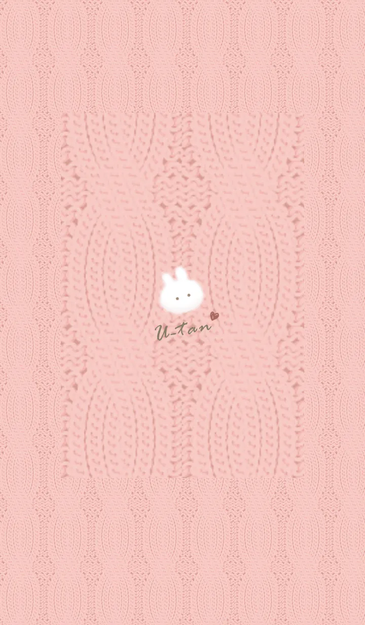 [LINE着せ替え] ～うさぎとニット2♥ベビーピンク19_1～の画像1