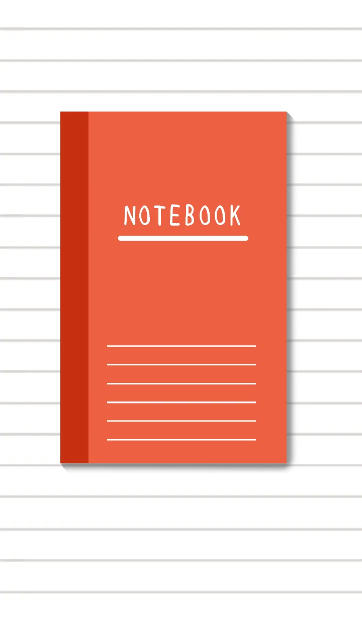 [LINE着せ替え] ノートの着せ替え レッドの画像1