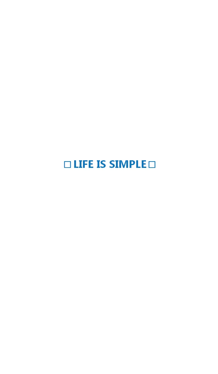 [LINE着せ替え] LIFE IS SIMPLE (blue)の画像1