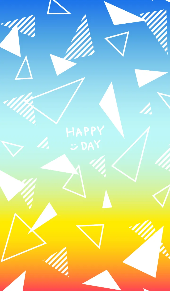 [LINE着せ替え] グラデーションと三角 朝日の画像1