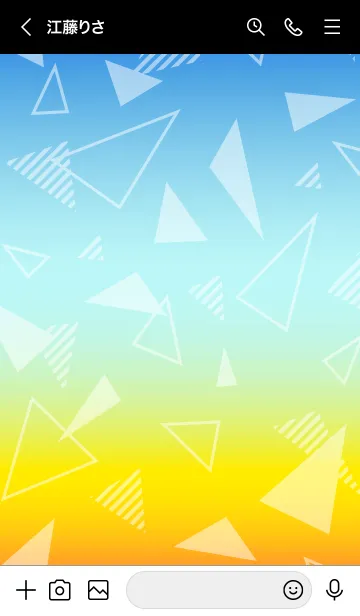 [LINE着せ替え] グラデーションと三角 朝日の画像3