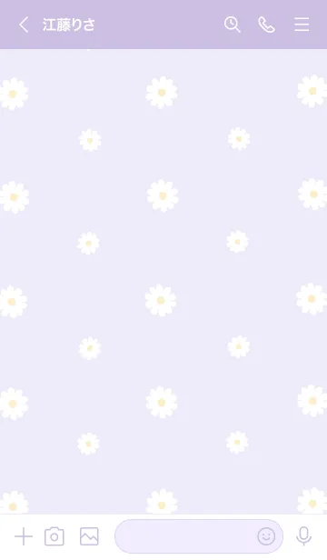 [LINE着せ替え] デイジー シンプル  パープル 1の画像3