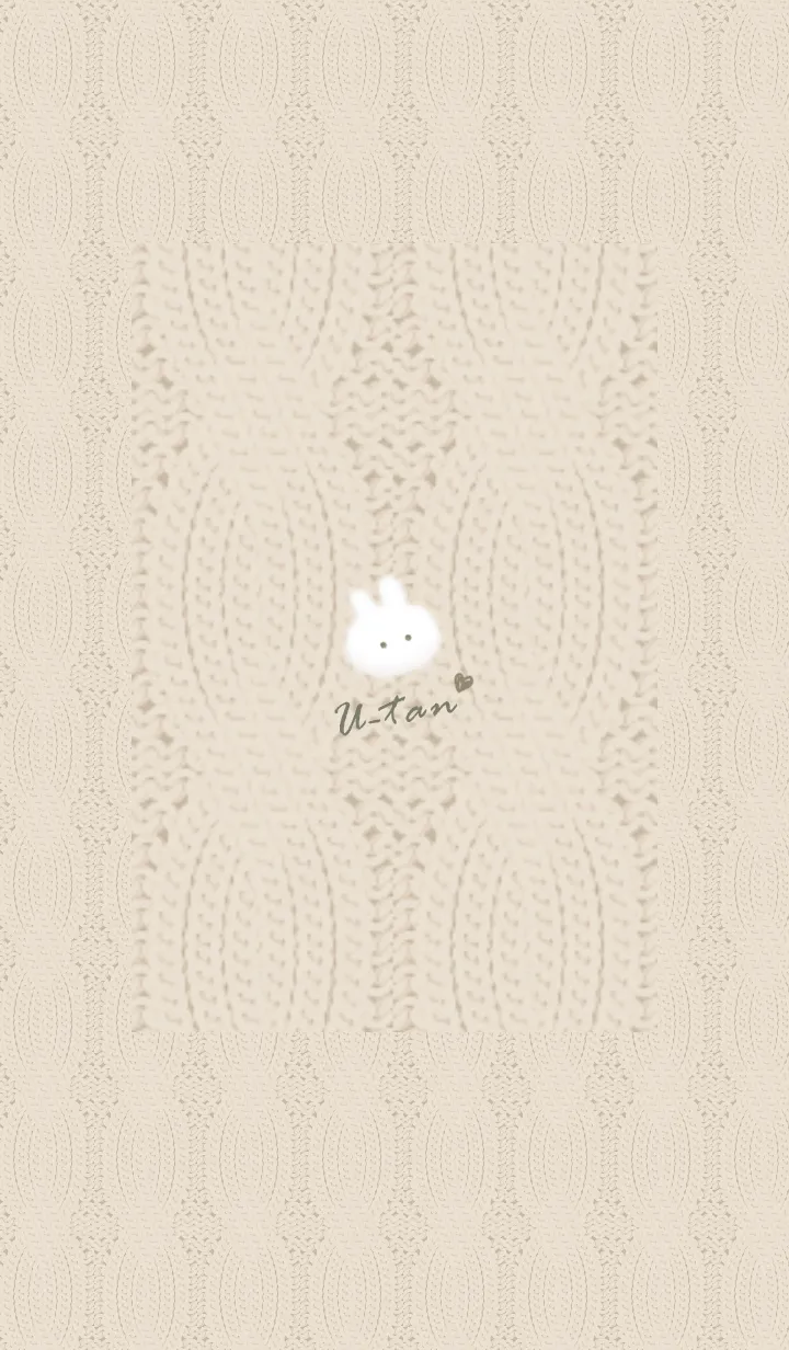 [LINE着せ替え] ～うさぎとニット2♥ベージュ29_1～の画像1