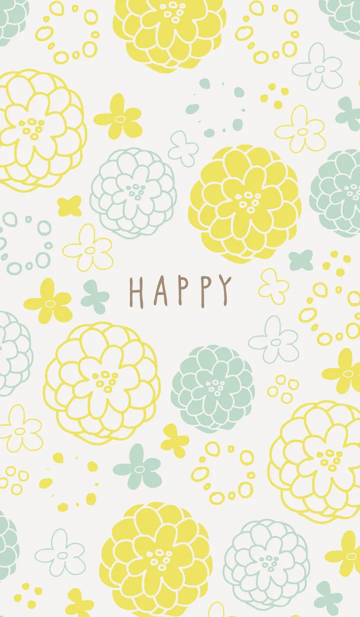 [LINE着せ替え] 北欧風 花と輪6の画像1