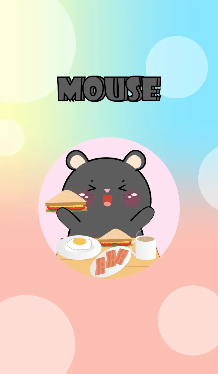 [LINE着せ替え] Make Breakfast With Black Mouse (JP)の画像1