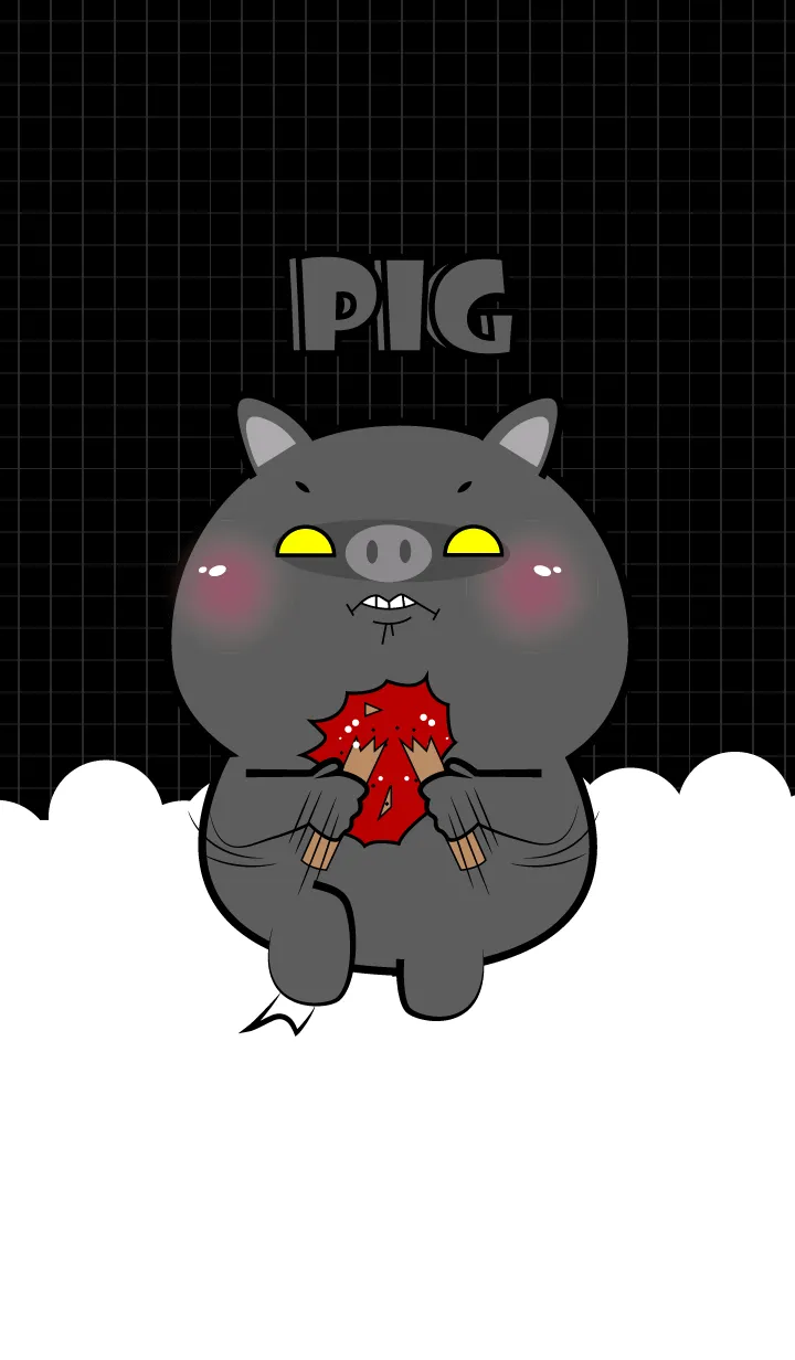 [LINE着せ替え] Little Angry Black Pig Theme (JP)の画像1