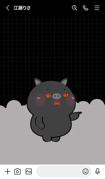 [LINE着せ替え] Little Angry Black Pig Theme (JP)の画像3