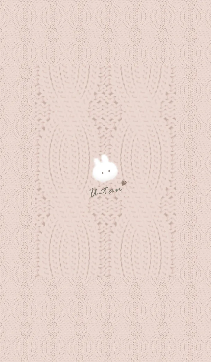 [LINE着せ替え] ～うさぎとニット2♥ブラウン28_1～の画像1