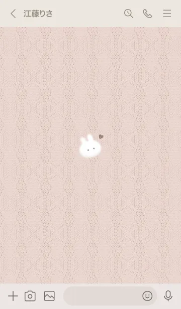 [LINE着せ替え] ～うさぎとニット2♥ブラウン28_1～の画像3