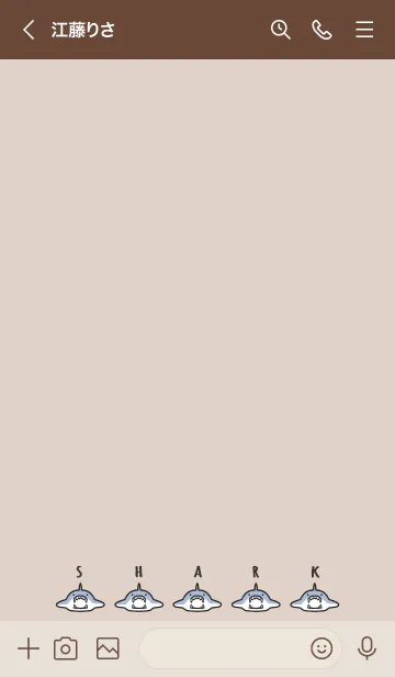 [LINE着せ替え] ボルドー : チビサメの大群の画像3