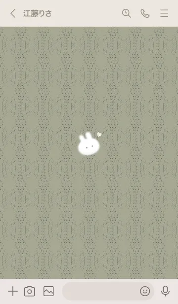 [LINE着せ替え] ～うさぎとニット2♥モスグリーン46_1～の画像3