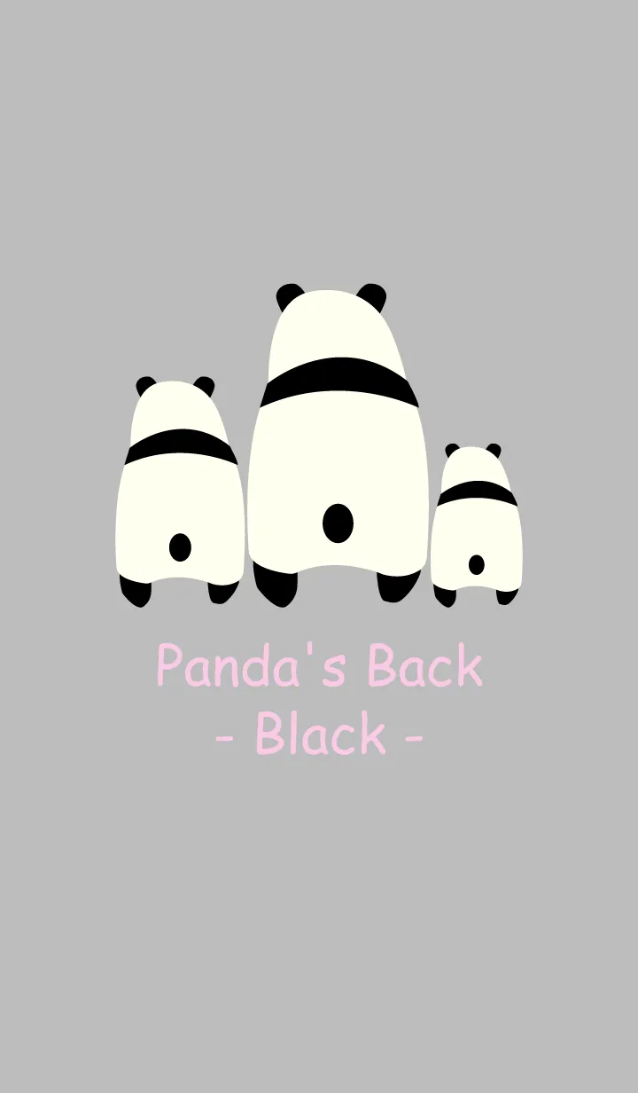 [LINE着せ替え] Panda's Back -Black 5-の画像1