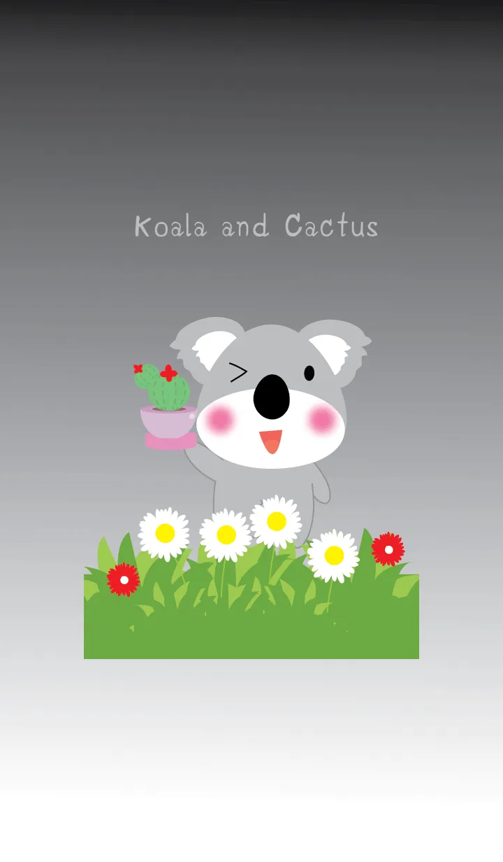 [LINE着せ替え] Koala and cuctus theme JPの画像1