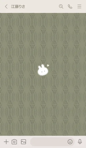 [LINE着せ替え] ～うさぎとニット2♥モスグリーン53_1～の画像3