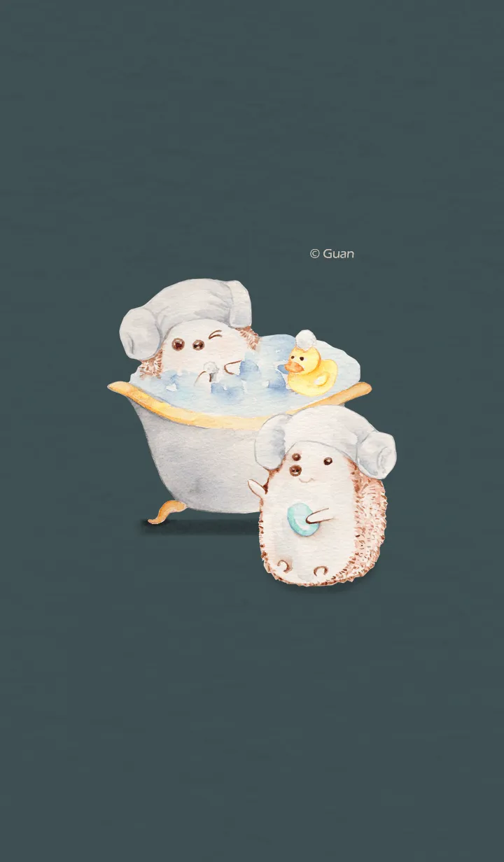 [LINE着せ替え] ハリネズミの日常生活 05 - 濃い色の画像1