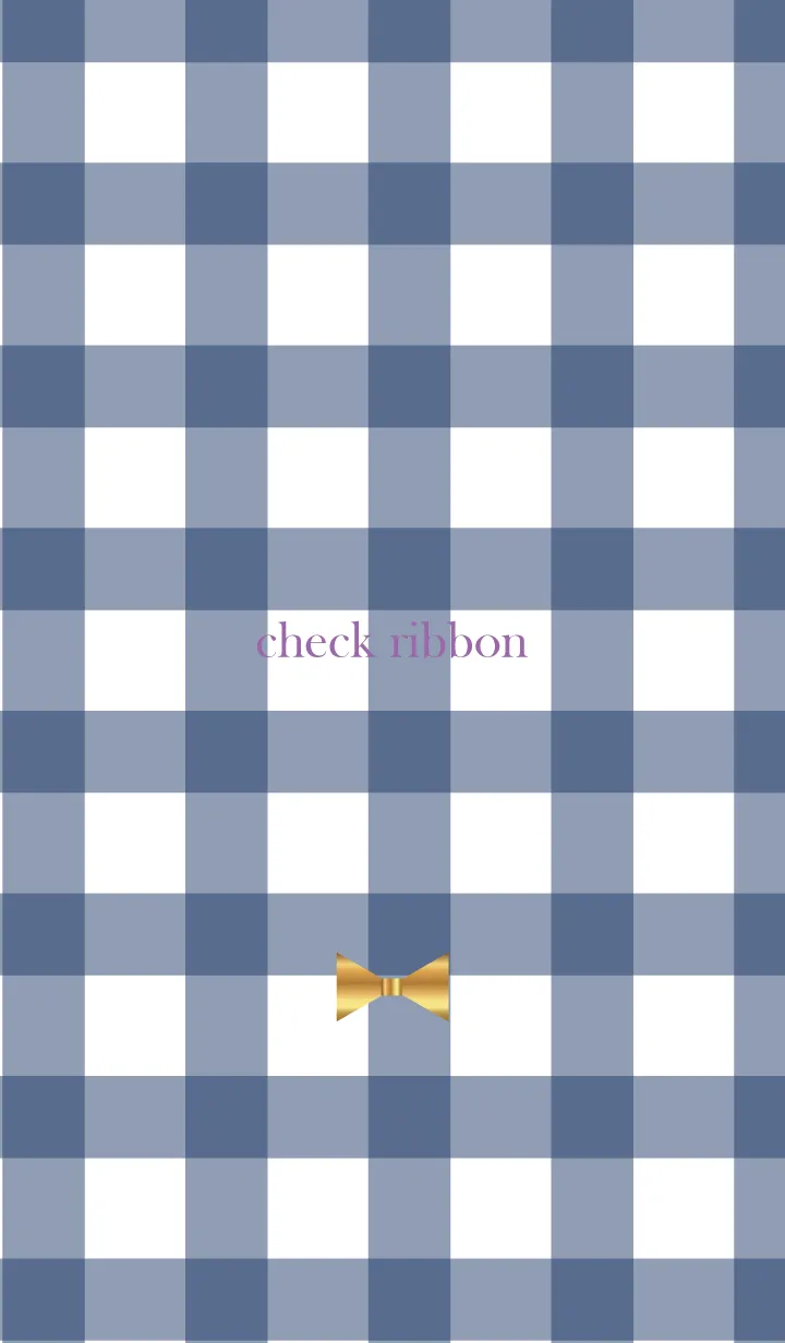 [LINE着せ替え] Check & Ribbon 3の画像1