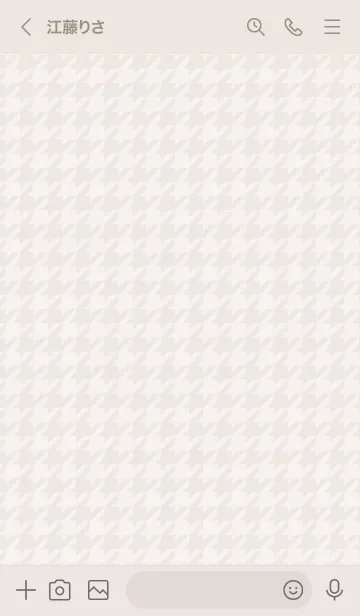 [LINE着せ替え] 千鳥格子(ベージュ)の画像3