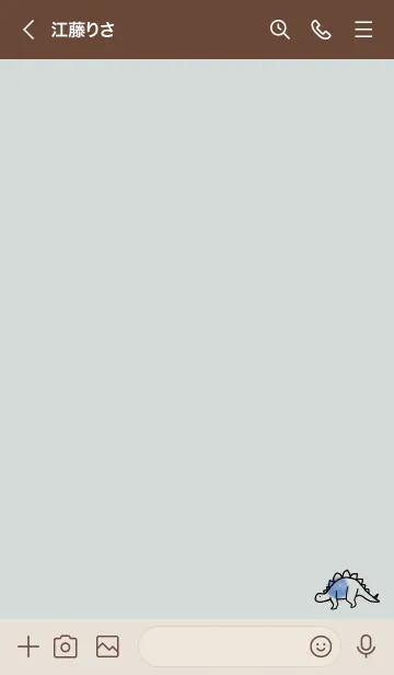 [LINE着せ替え] カーキ : 恐竜の着せ替えの画像3