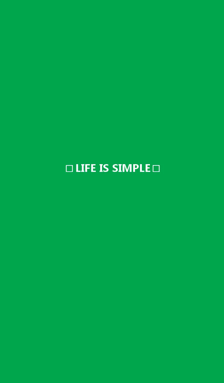 LIFE IS SIMPLE (green)の着せ替えメイン画像