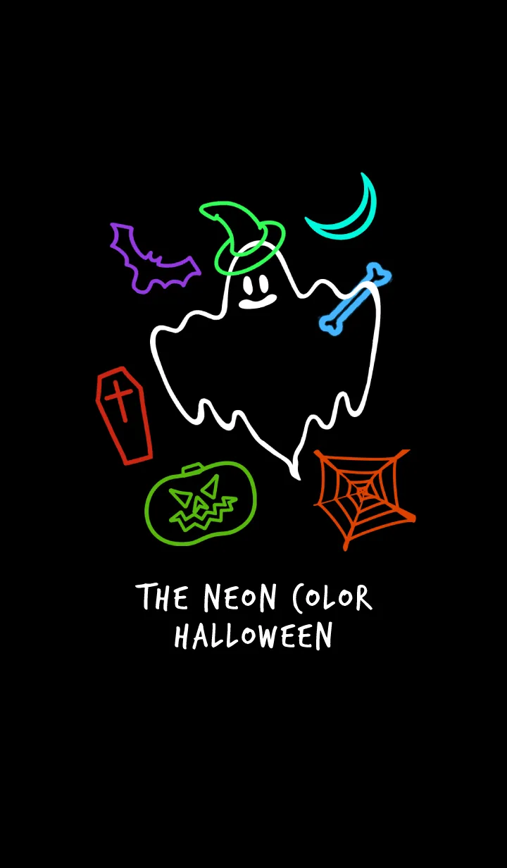 [LINE着せ替え] ネオンカラー ハロウィン 03の画像1