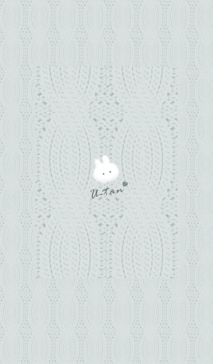 [LINE着せ替え] ～うさぎとニット2♥グレー44_1～の画像1