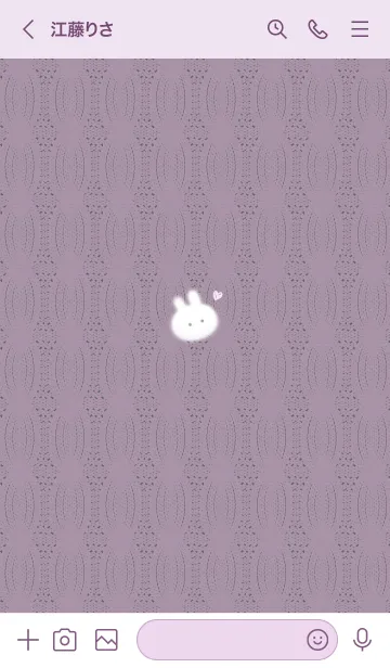[LINE着せ替え] ～うさぎとニット2♥パープルグレー51_1～の画像3