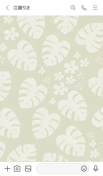 [LINE着せ替え] モンステラ 白 ランダム16の画像3