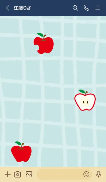 [LINE着せ替え] かわいい りんご19の画像3