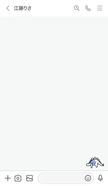 [LINE着せ替え] グレー : 恐竜の着せ替えの画像3