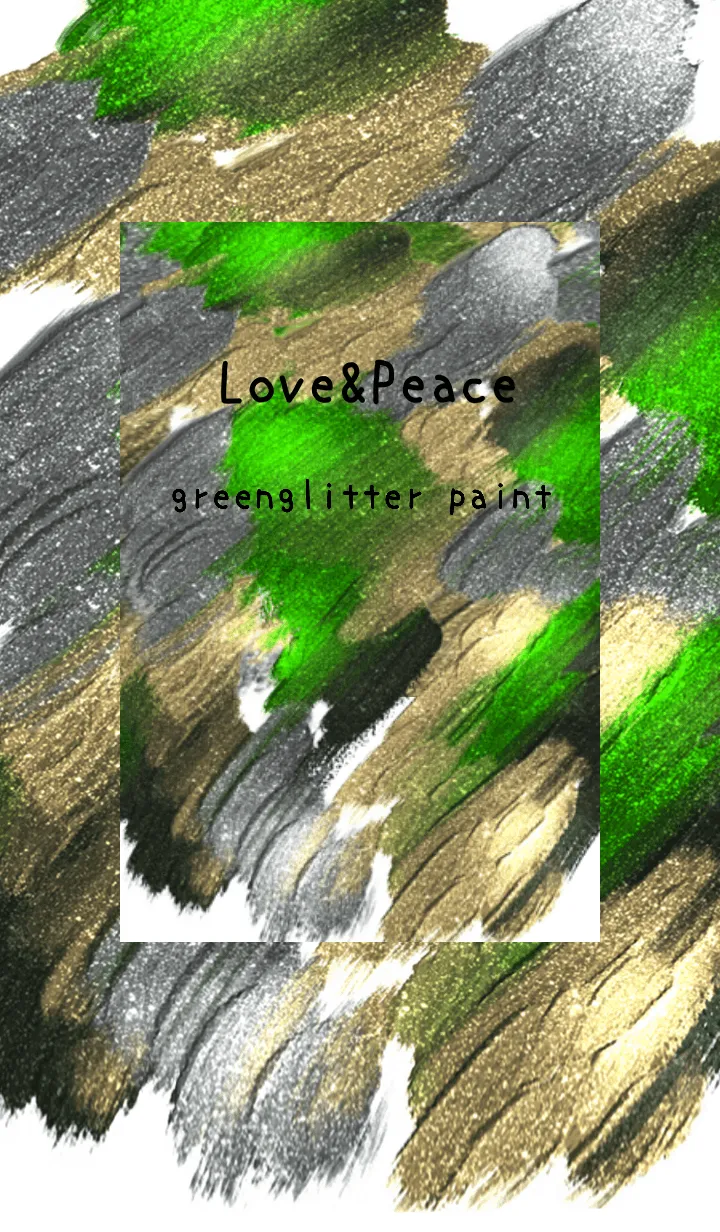 [LINE着せ替え] 油絵アート【green glitter paint 63】の画像1