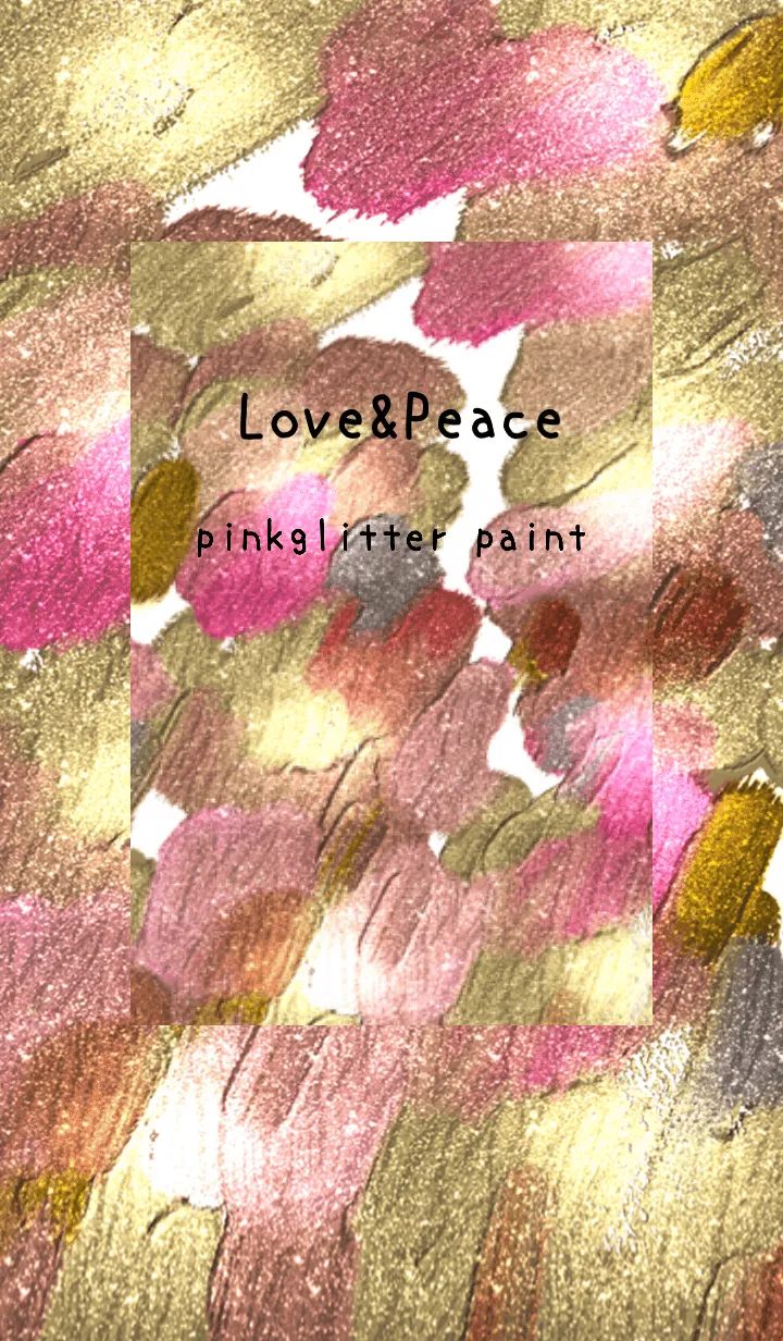 [LINE着せ替え] 油絵アート【pink glitter paint 64】の画像1