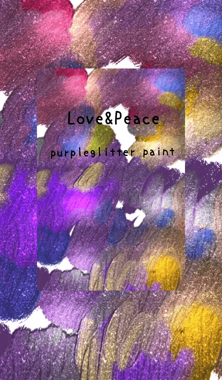 [LINE着せ替え] 油絵アート【purple glitter paint 65】の画像1