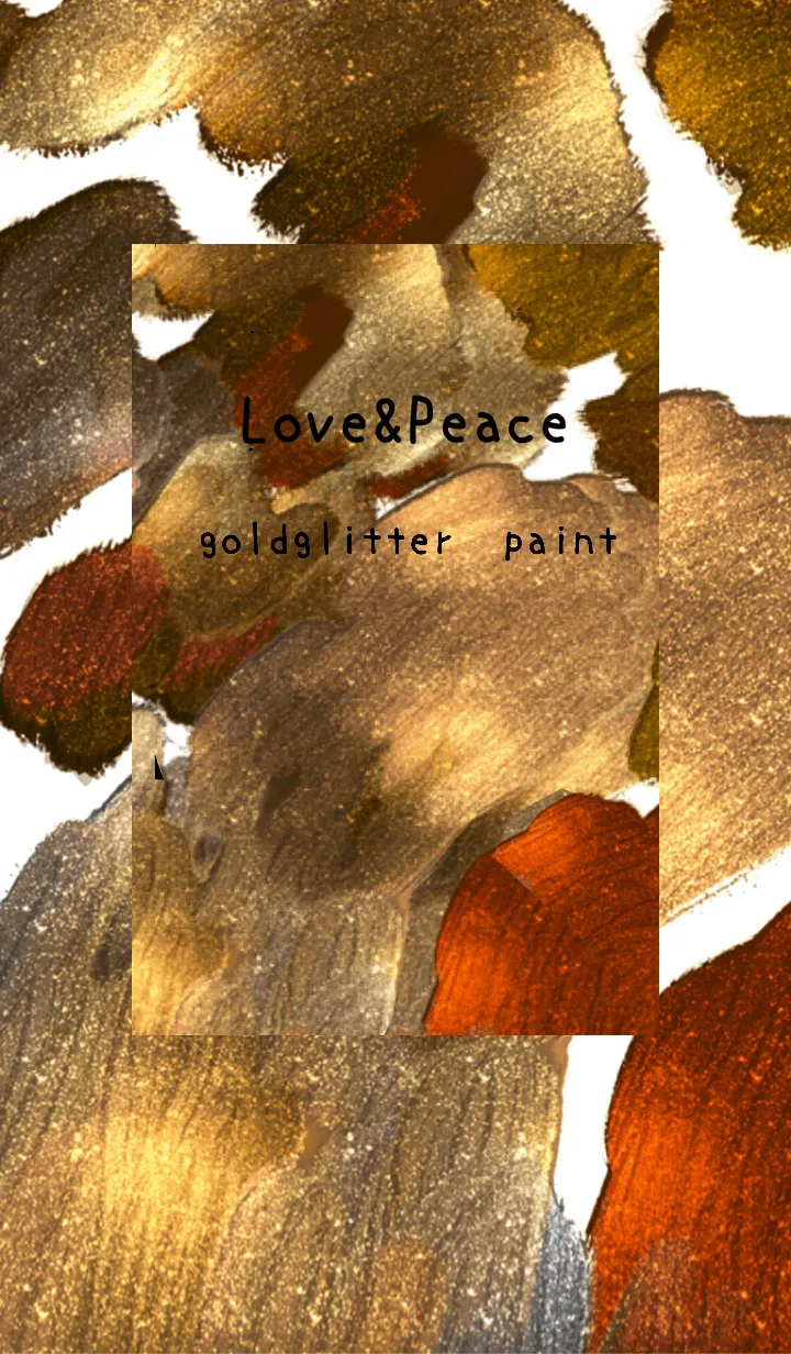 [LINE着せ替え] 油絵アート【gold glitter paint 66】の画像1