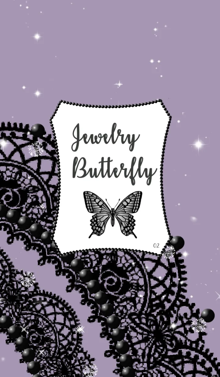 [LINE着せ替え] Jewelry Butterfly♡くすみパープルの画像1